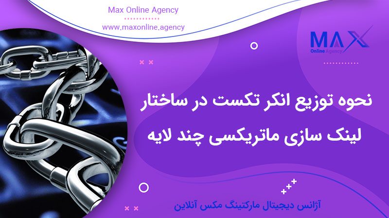 نحوه توزیع انکر تکست در ساختار لینک سازی ماتریکسی چند لایه