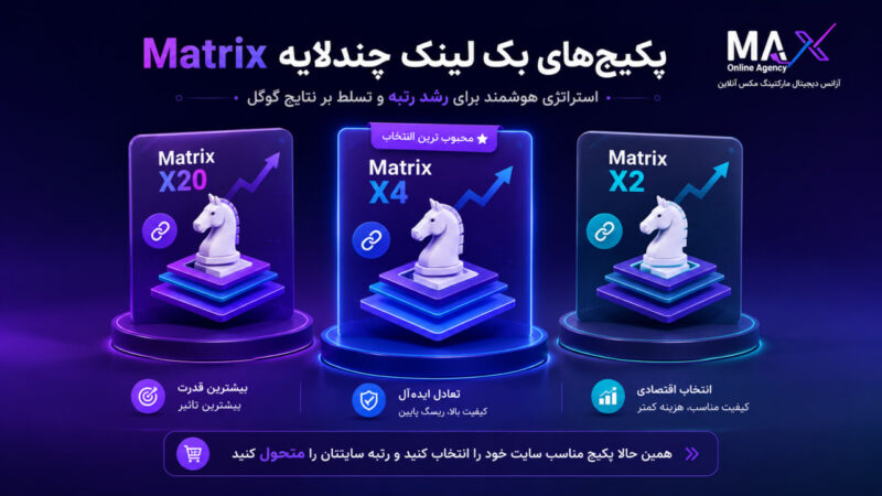 خرید بک لینک چندلایه پکیج های ماتریکس مکس آنلاین برای تقویت سئو خارجی